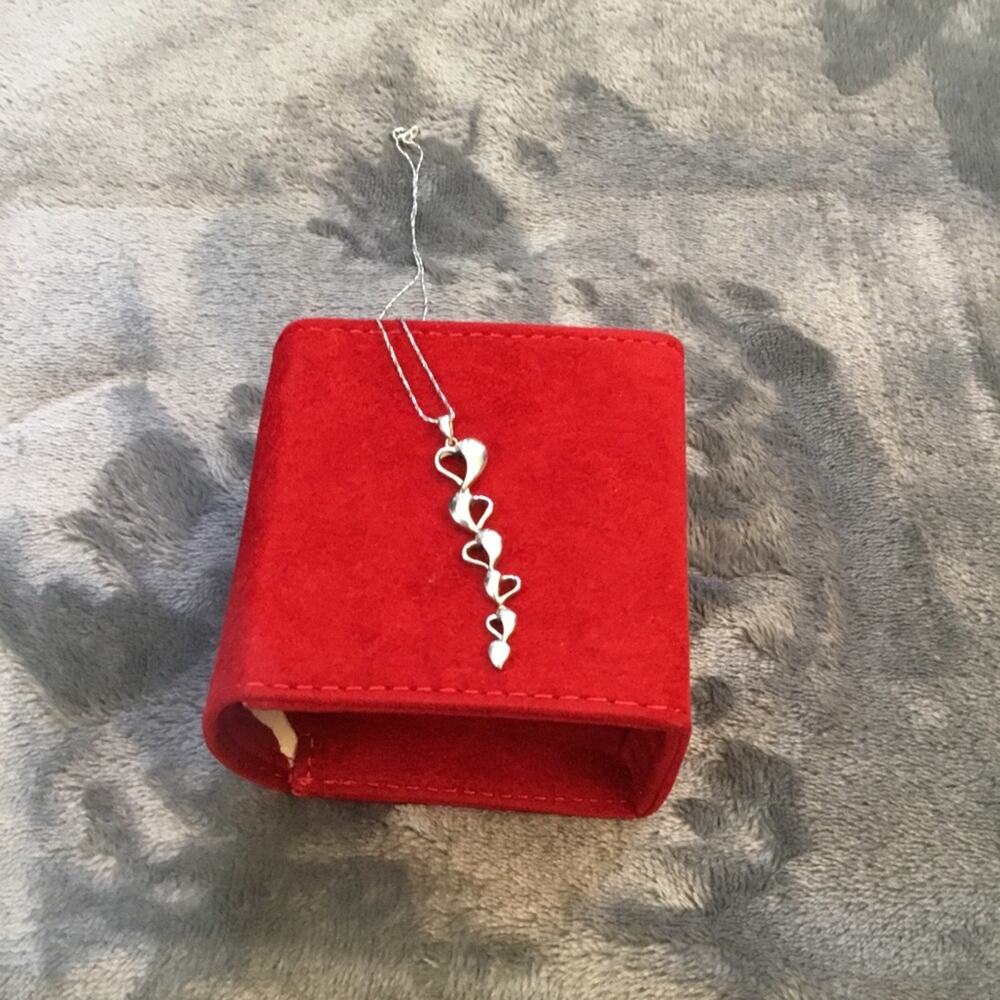 Sterling Silver Multi-Heart Necklace